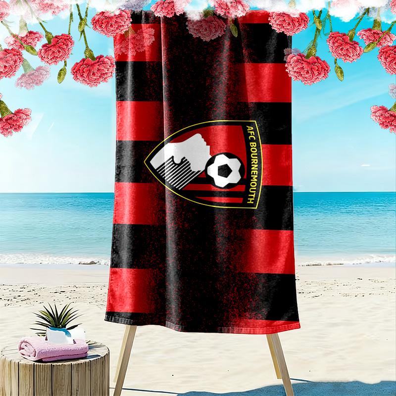 AFC Bournemouth Aufdruck Strandtuch, Großes Weiches Schnelltrocknendes Handtuch für Strand Camping Schwimmen