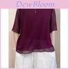 Round Neck Short Sleeve T Shirt With Print For Summer Fashion Ladies