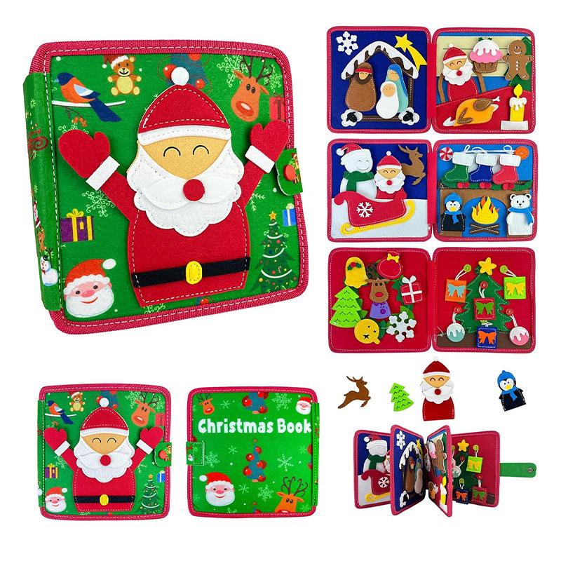 Wczesna Edukacja Kreskówkowa Książeczka z Filcu Montessori Dziecko Dzieci Cicha Książeczka Rozwój Inteligencji Tęczowa Książeczka 3D Trójwymiarowa