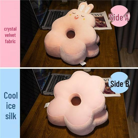 Ice Silk Office Nap Pillow - Prone Sleeping & Desk Headrest for Students & Office Use 35x30x15 cm