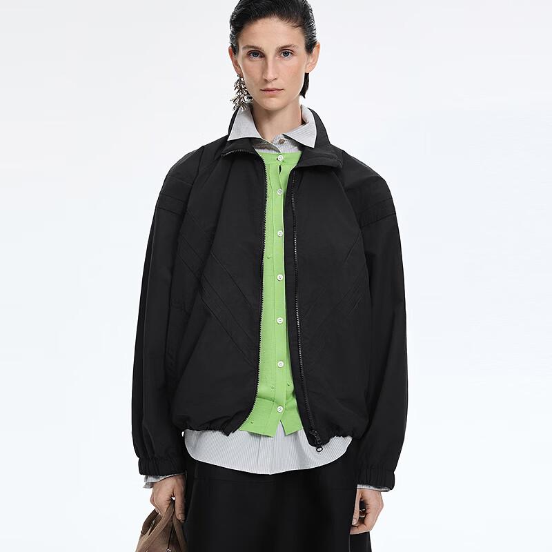 JNBY 2026 Spring Loose Fit Stand-Up Collar Jacket