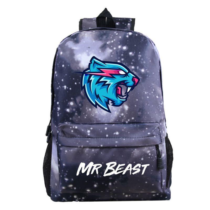 Mr Beast Lightning Cat Backpack High Capacity School Bag With Breathable Material