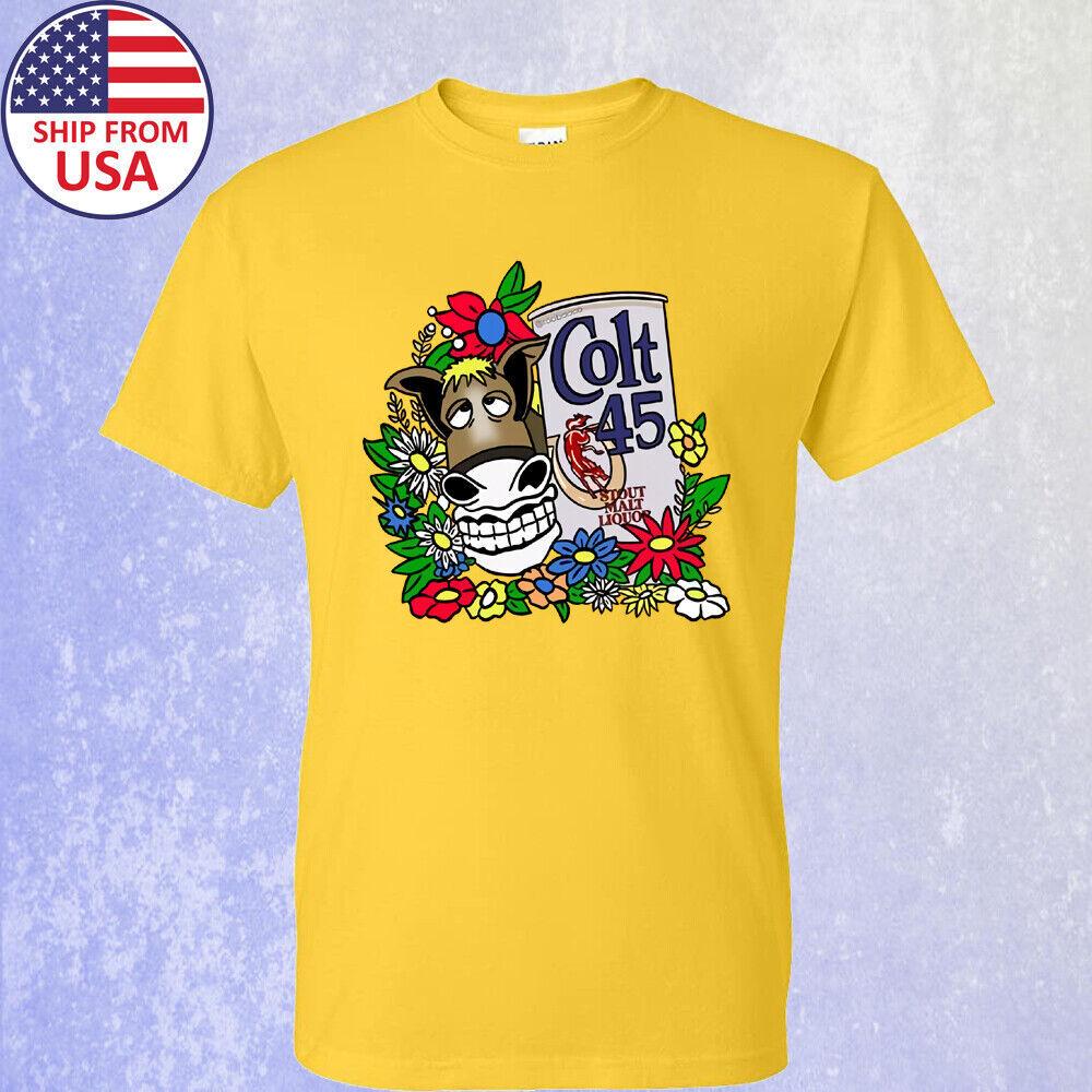 

Colt 45 Donkey Jeff Spicoli Mens Yellow T shirt Size S 5XL Unisex T-Shirt S