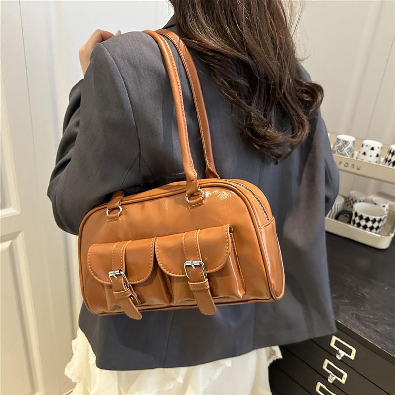 Minimalist Pu Shoulder Bag For Women With Large Capacity And Street Style For Daily Use