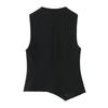 TAOP&ZA Women's Spring/Summer V-Neck Asymmetric Sleeveless Casual Vest