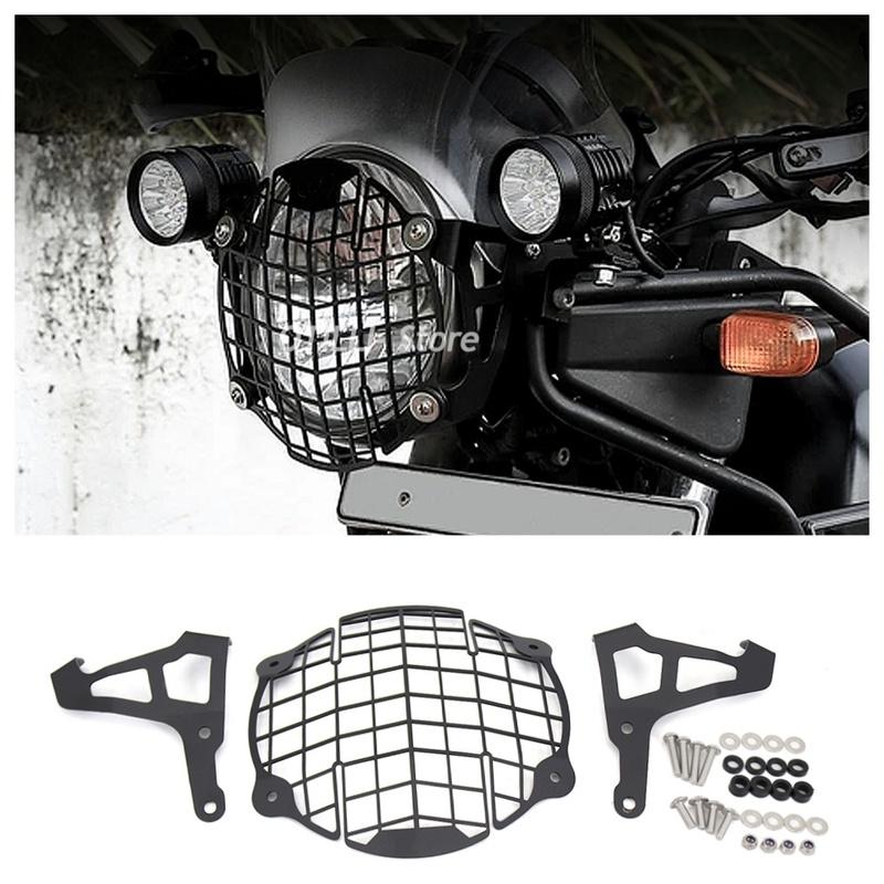 For Royal Enfield Himalayan New Motorcycle Aluminum Headlight Grille Guard Front Lamp Grill Cover Head Light Protector 2016-2021