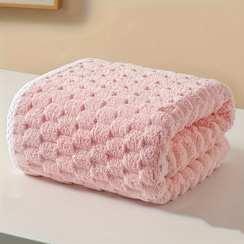 

1/4pcs Waffled Super Soft Bath Towels – Super Absorbent Quick-Dry Microfiber for Adults, Soft Textured for Spa, Fitness & Travel рожевий