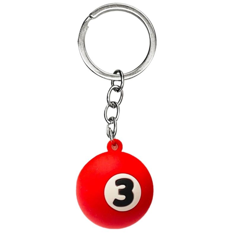 Portachiavi Ciondolo Biliardo Simulazione Creativa N.1 a N.9 Ornamento Portachiavi Borsa da Biliardo Periferiche Sportive Regalo