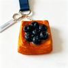 Simulated Food Squeeze Toy Keychain Stress Relief Bread Dessert Key Ring Backpack Hanging Decoration Bag Charm Purse Pendant