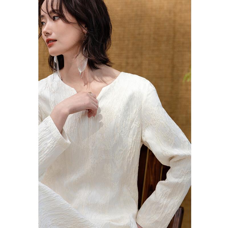 Demana New Chinese Style Embossed Jacquard A-Line Dress