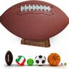 Game Day Gift Idea Premium Wood Triangle Sports Ball Display Stand for Basketball Football Soccer Memorabilia for Autographed