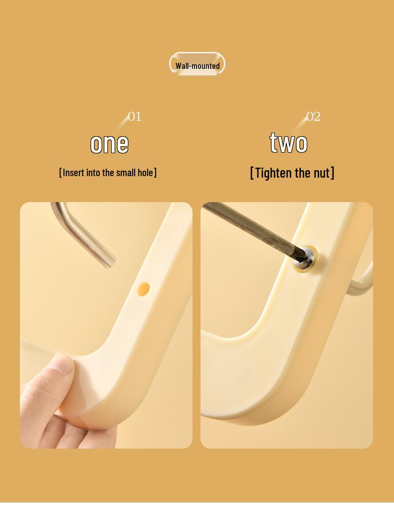 Wall-Mounted Punch-Free Kitchen Pot Lid & Chopping Board Organizer