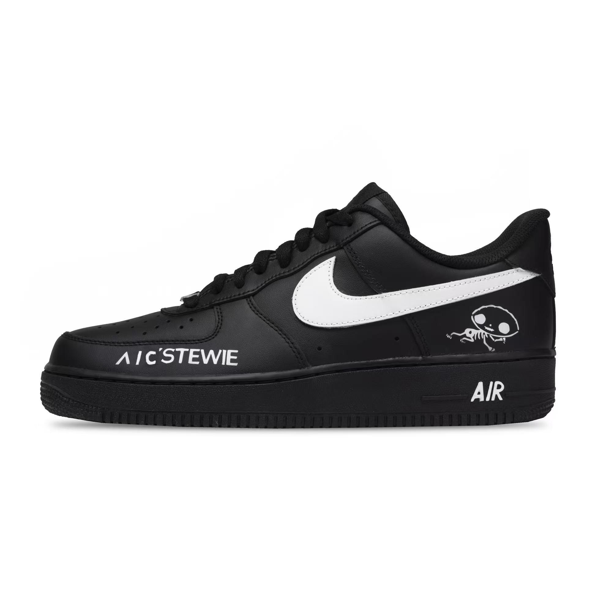 

Nike Air Force 1 Trick or treaters Slip Resistant Abrasion Resistant Low top Skateboard Shoes Unisex Black CW2288-001(Team580-) 36