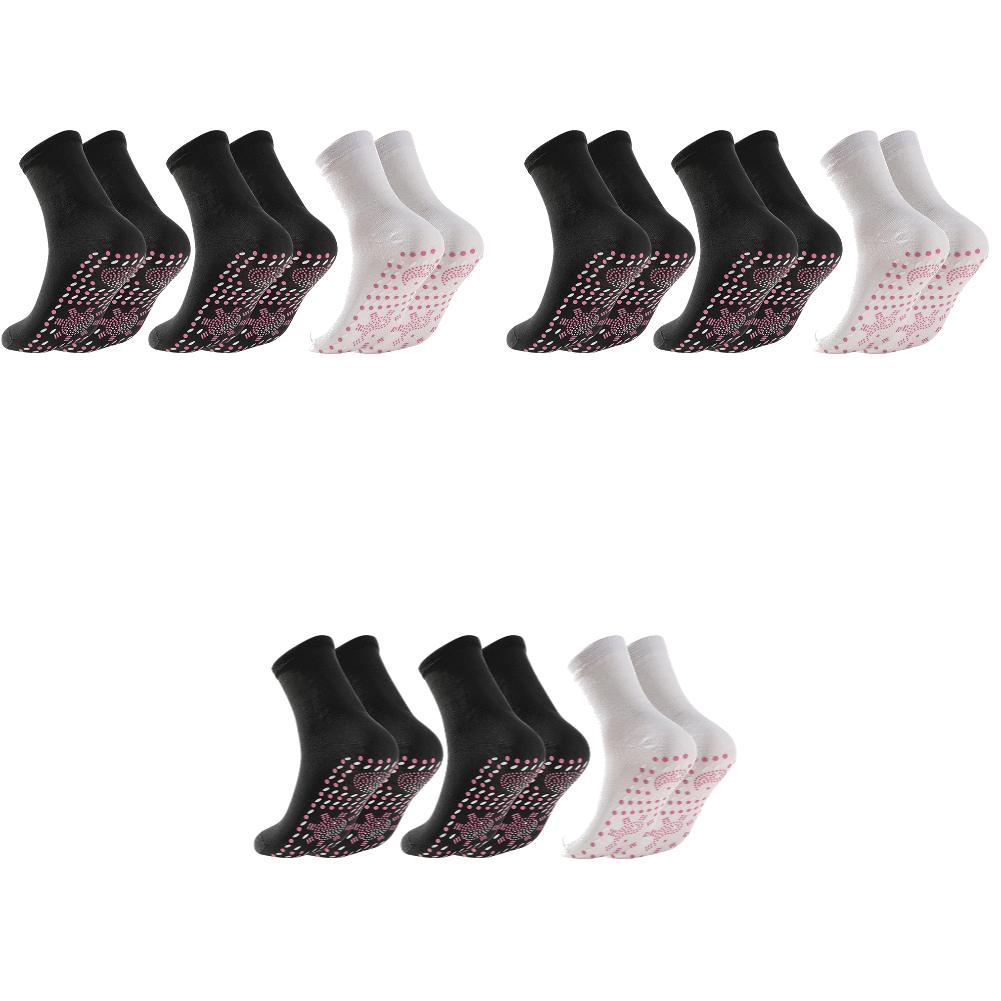 3 Pary/Zestaw Unisex Zimowe Ciepłe Samonagrzewające Skarpety Zdrowotne Ulgę w Bólu Outdoor Antyzimowe Termiczne Podkolanówki Męskie/Damskie Outdoor