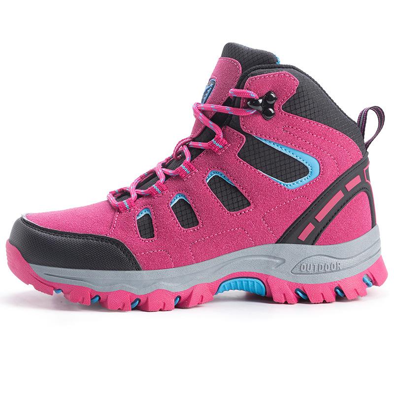 Foreign Trade Mountaineering Shoes Men's High-top Large Size Breathable Anti-splashing Non-slip Camping Shoes Women's Outdoor Mountaineering Shoes Men