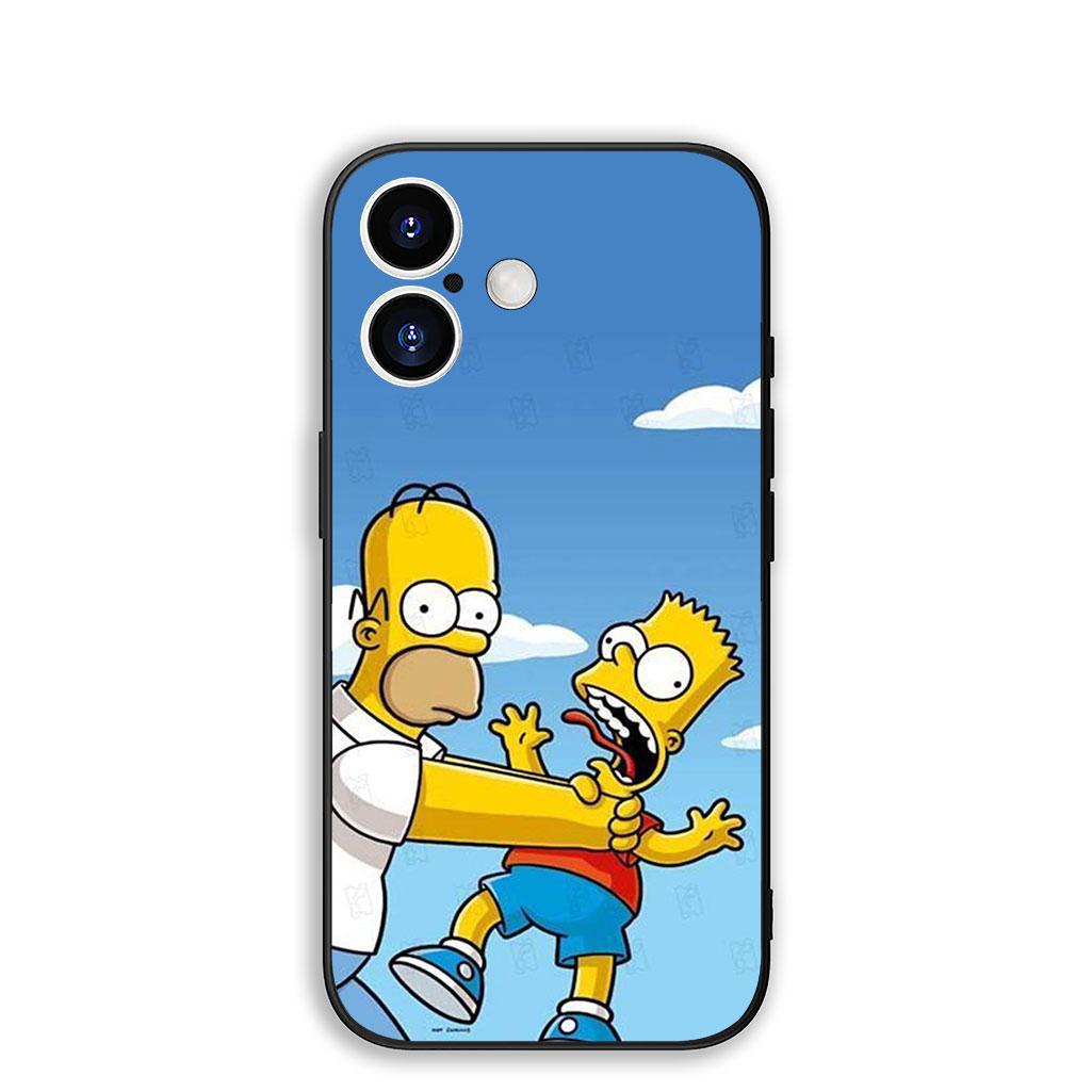 

Cover for Apple iPhone 17 16 Plus 13 12 Pro Max Mini X XR Xs ProMax 16E 15+ 17+ Air Phone Case The S-Simpsons Comics Bart iPhone17