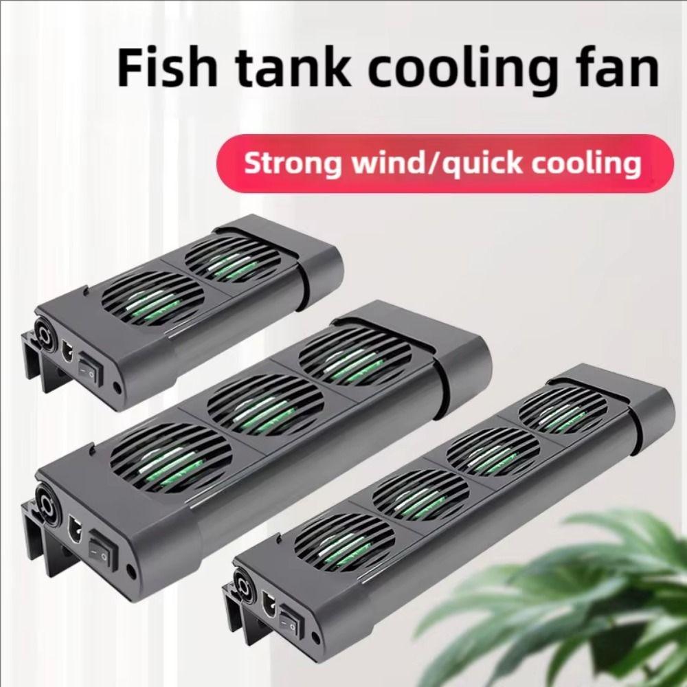 2/3/4/5/6 Head Aquarium Cooling Fans 135° Rotation System Chiller Control  13mm Tank Thickness