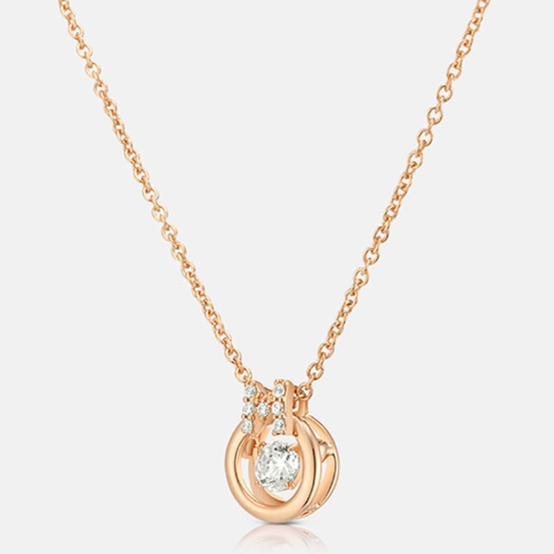 METROCITY JEWELRY Brillio Silver Rose Necklace A213SN1602RPA