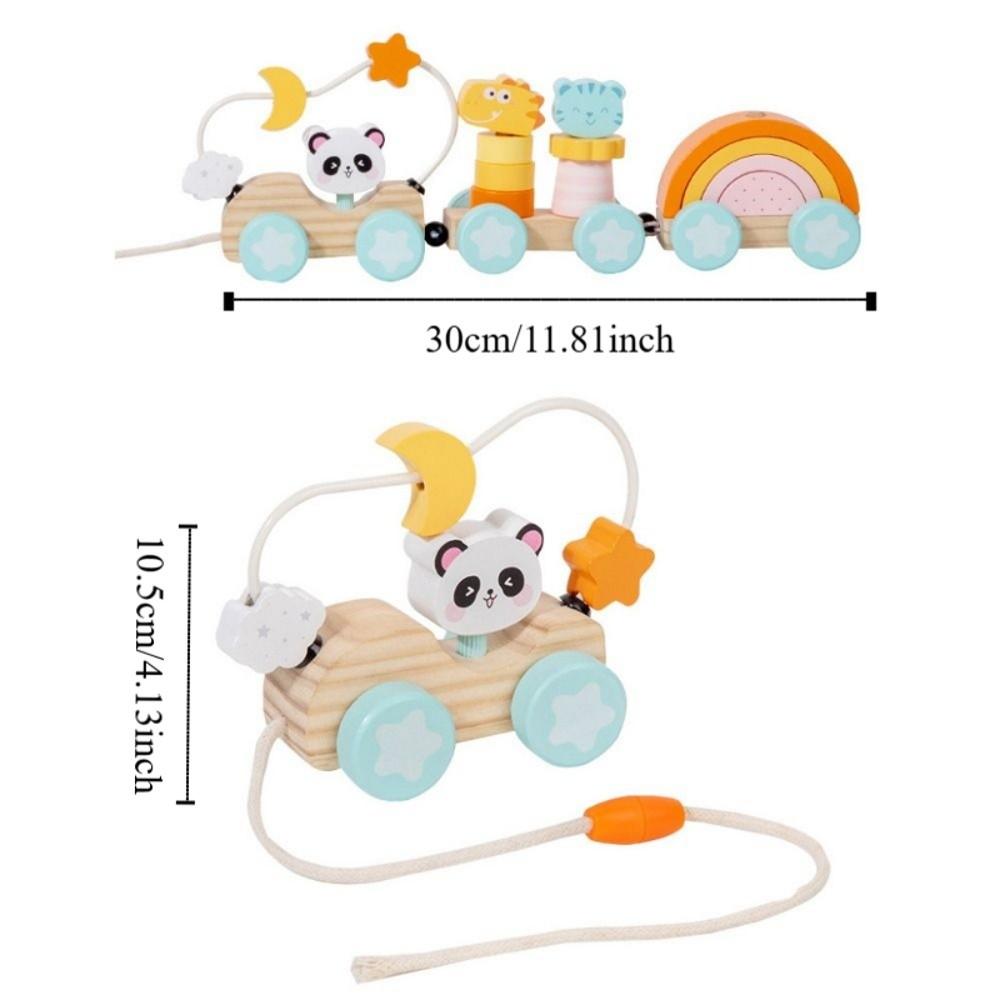 Educational Magnetic Wooden Train Toys Magnetic Digital Train  Toddler