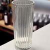 Shangqi Transparent Ribbed Glass Coffee Cups