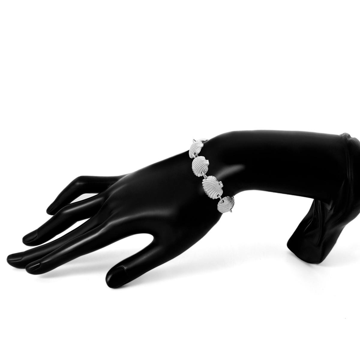 

Аксессуары, летние универсальные пляжные сплавные украшения, простой геометрический веерообразный плетеный браслет из ракушек для женщин