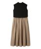 Sleeveless Knit Docking Dress [Mira Owen] High-neck