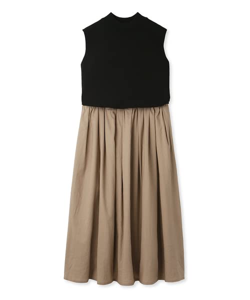 Sleeveless Knit Docking Dress [Mira Owen] High-neck