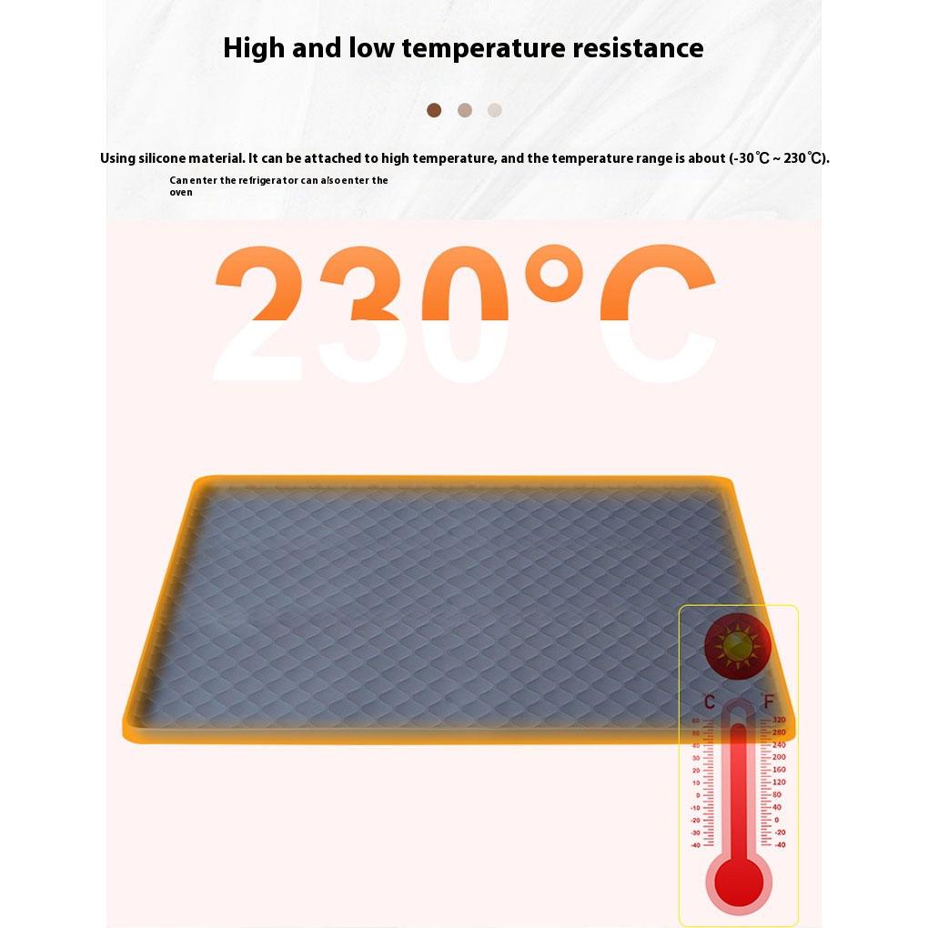 Odolná silikonová podložka pod dřez, vodotěsná vložka do odkapávací misky do kuchyně a koupelny, snadno čistitelné úložné řešení