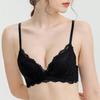 French Underwear Sexy Thin Triangle Cup Lace Underwear Without Steel Ring, Small Breasts Gathered and Closed Breasts, Upper Support Bra Cover