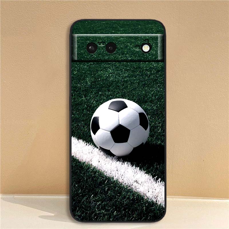Anime Football Design Phone Case For Google Pixel 10 9a 9 8A 8 7 7A 6 6A Pro XL 2024 5G Black Soft TPU Silicone