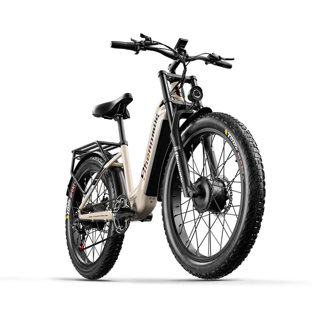Shengmilo S700 1000W Dual Motor Electric Bike - 17.5Ah Samsung Battery, 7-Speed Shimano, Hydraulic Brake, Brown