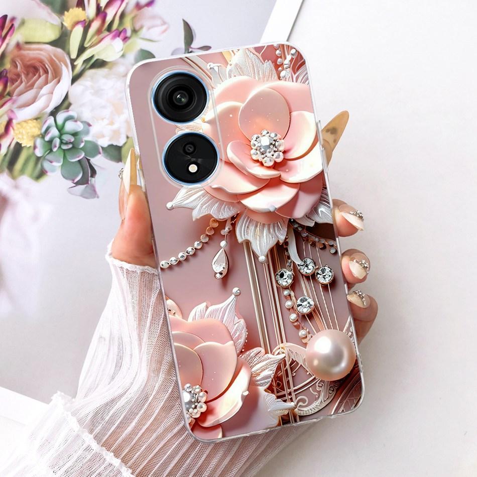 For OPPO Reno8 T 5G CPH2505 / Reno8 T CPH2481 (Reno 8T 4G) Cute Flower Butterfly Cat Painted Case Soft Silicone TPU Phone Cases