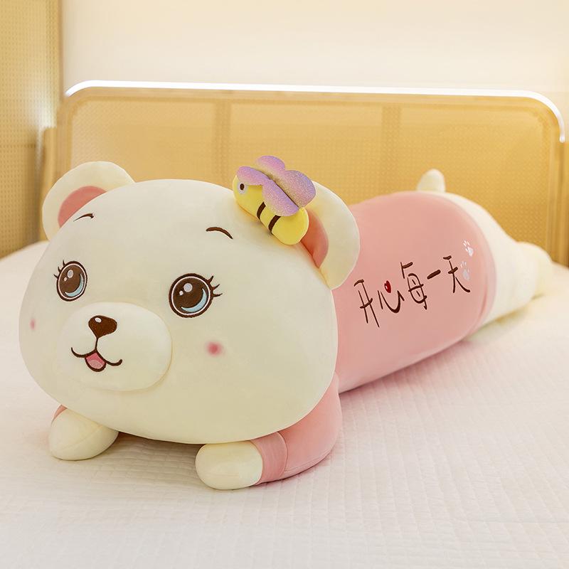 Adorable Soft Bee Bear Hugging Pillow Plush Toy, Great Gift for Girlfriend's Birthday