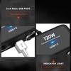 Car 4 Way Cigarette Power Socket Splitter 120w Dual USB Charging Extension Adapter