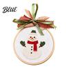 Handmade Craft Gift for Adults Christmas Embroidery Ornament DIY Kit, Beginner-Friendly Stitching Set with Healing Experience All Tools, Wall Hanging