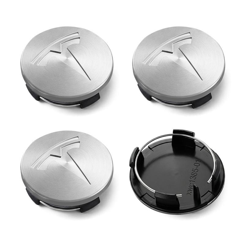 

4Pcs 56MM Anti-Rust Rim Emblem Decals Scratch-Proof Car Wheel Center Cover For Tesla Model 3 Model S Model X Model Y Roadster Bonina Coil срібний