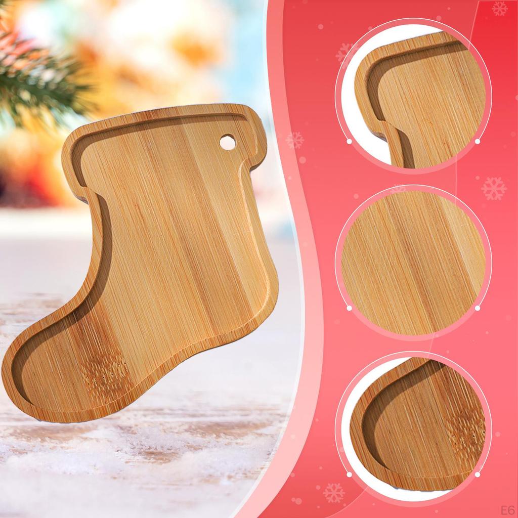 Coaster Base Bamboo Christmas Themed for Kids Adults Gift Dining Handmade Multipurpose DIY