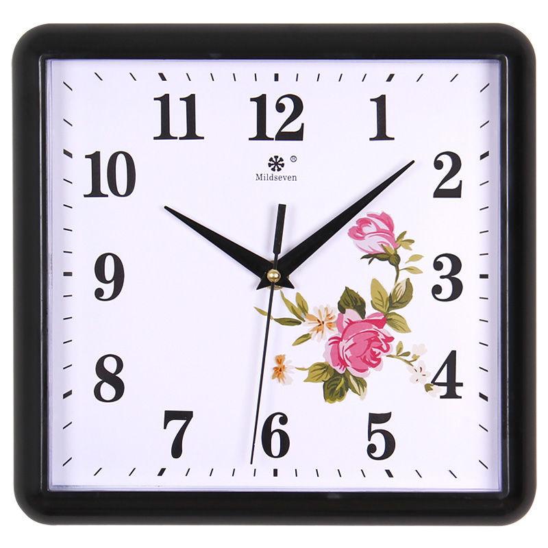Study Small Wall Clock Simple Creative Clock Square Electronic Quartz Clock Home Silent Office Clock Wall Mounted