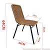 Compact Rattan Outdoor Chair with Reinforced Backrest