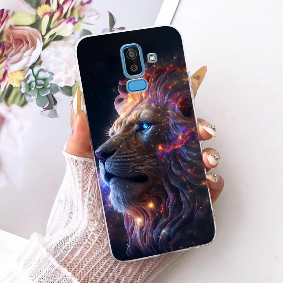 Clear Cover For Samsung J8 2018 Case SM-J810G Cute Cat Fashion Butterfly Funny 2D Painted Casing For Samsung Galaxy J8 2018