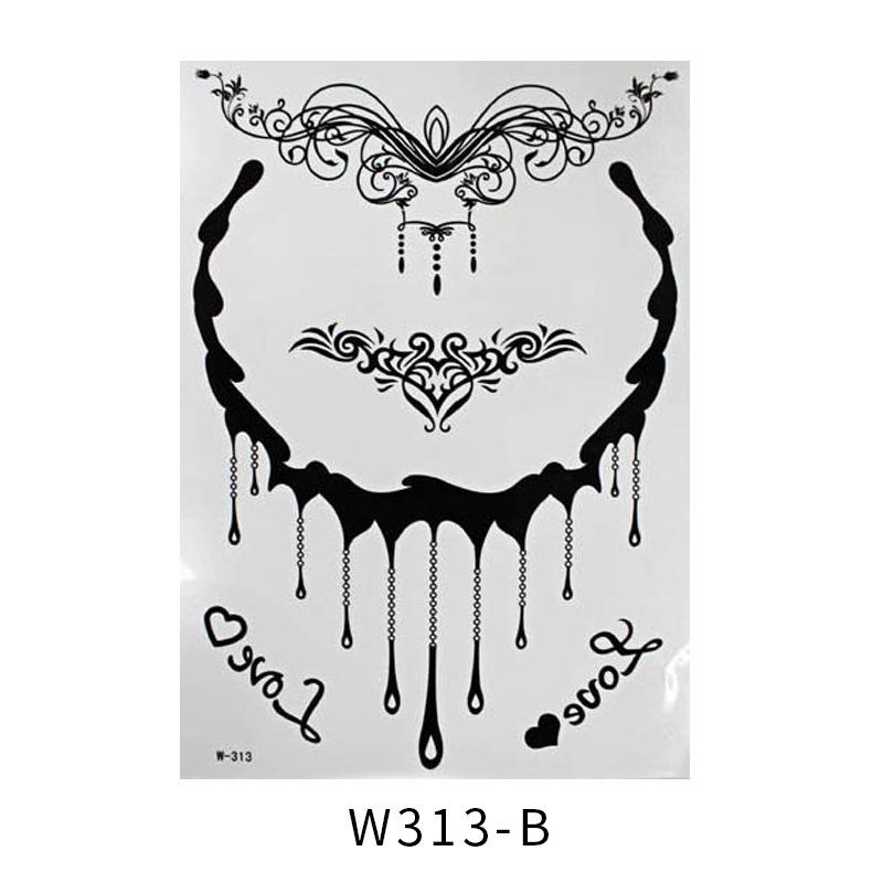 Beauty Sticker Black Tattoo Sticker Temporary Tattoo Waterproof Tattoo Sticker