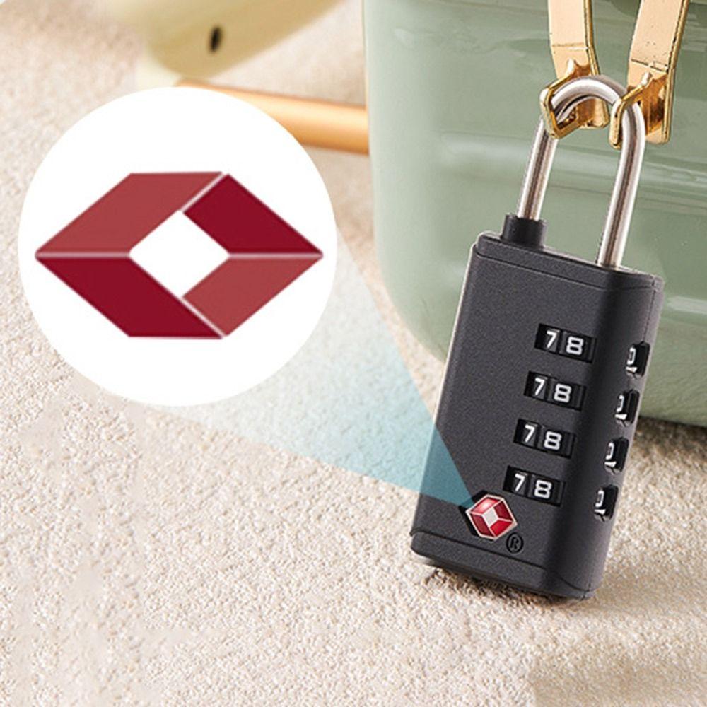 Anti-theft 4 Digit Combination Lock TSA Cabinet Padlock Suitcase Luggage Coded Lock  for Travel
