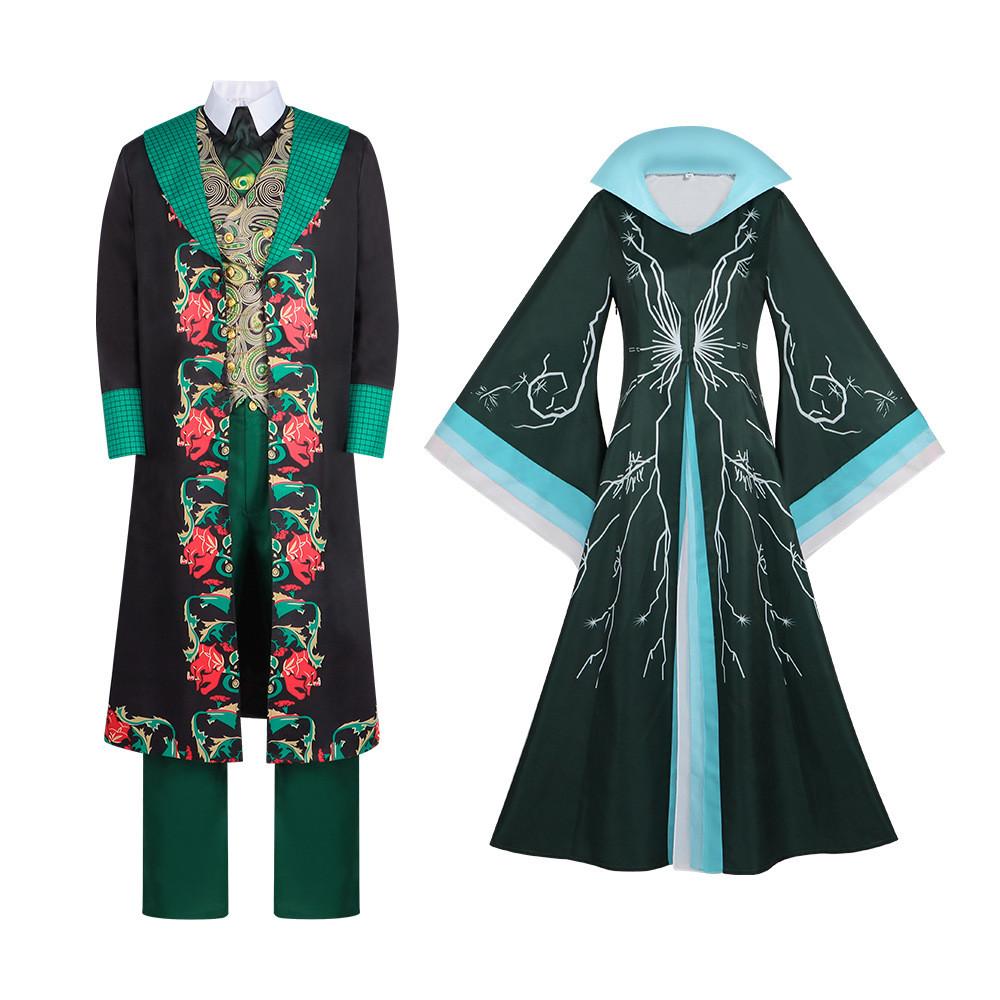 Wicked Witch Cosplay Costume For Adults With Polyester Fabric Halloween Stage Performance