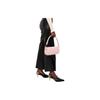 By Far Rachel Series Embossed Leather Underarm Shoulder Tote Bag Women Bags Pink 21SSRCLSPOCCEMED-PEONY