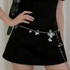 Metal Butterfly Tassel All-Match Waist Chain Women Belt For Dress Vintage High Waist Chain Belt For Women