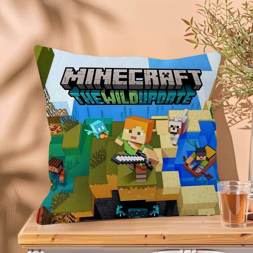 1PC PC Game M-Minecraft  Cushion Cover Car Throw Pillow Case For Sofa Car Christmas Gift