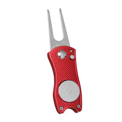 Składany znacznik kulki ze stali nierdzewnej Golf Divot Tool Pitch Groove Repair Cleaner