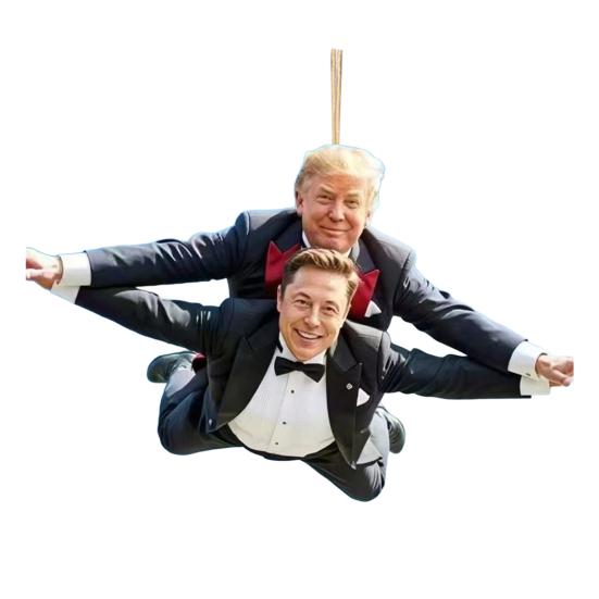 2D Acrylic Pendant Christmas Ornament with Lanyard Easy To Hang Lightweight Hanging Decor Car Accessories