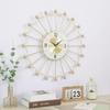 24 Inch Nordic Light Luxury Metal Living Room Bedroom Wall Clock New Chinese Wall Decoration Wallclock Creative Home Wall O2S3J5
