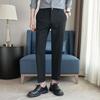 Douyin Quality Men's Casual Nine-point Pants, Ruffian Handsome Trend Small Straight Pants, Elastic Elastic Casual Pants At the Back Waist